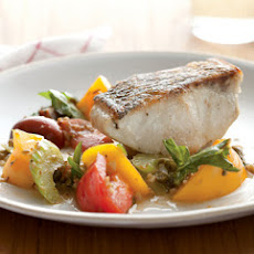 Striped Bass with Heirloom Tomato Scampi