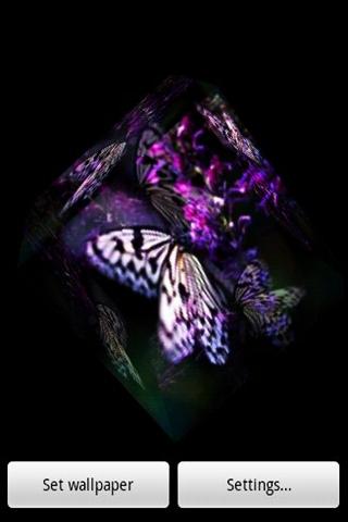 3D Butterfly and flower