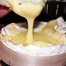Camembert  Baked in  the Box With Garlic