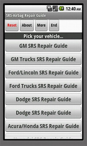 SRS-Airbag Repair Guide