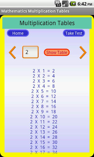 Maths Multiplication Tables