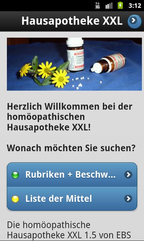 Android application Homeopathy MedicineCabinet XXL screenshort