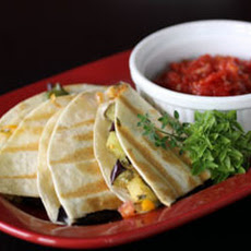 Roasted Eggplant and Pepper Quesadillas