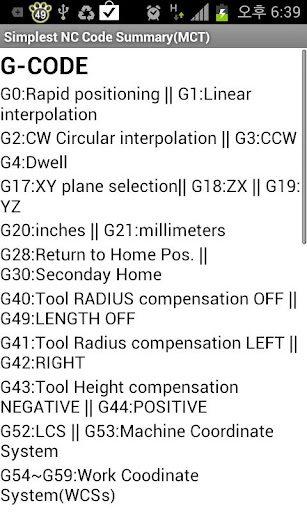 Simplest NC Code Summary MCT