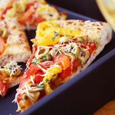 Roasted Bell Pepper-and-Olive Pizza