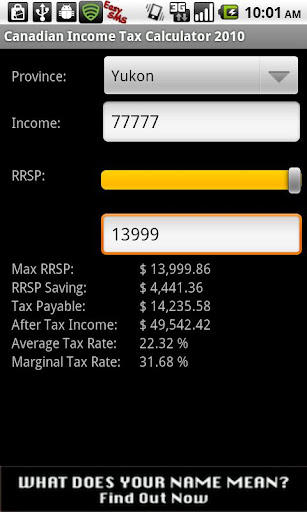 Canadian Income Tax Calculator