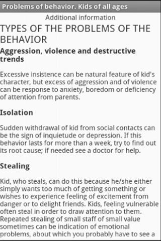 Behavioral disorder in child