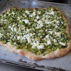 Corn and Feta Pizza with Cilantro Lime Pesto