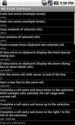 免費下載生產應用APP|MS-Excel Shortcuts app開箱文|APP開箱王