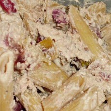 Healthy Low-Fat Creamy Chicken Cranberry Apple Pasta