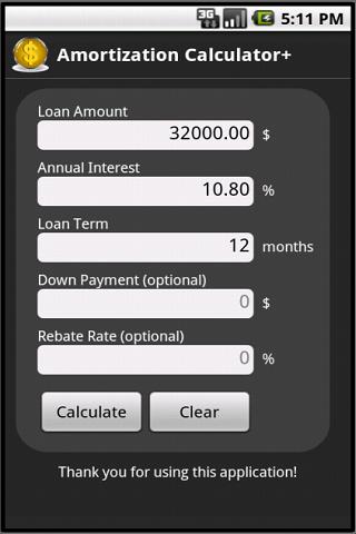 Loan Amortization Calculator +