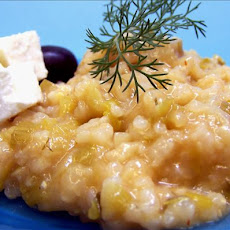 Prassorizo (Greek Leek Risotto)