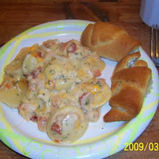 Baked Seafood Ravioli