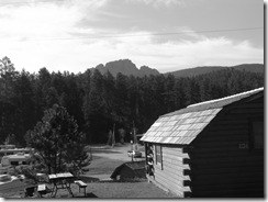 Our view from our cabin at the Mt. Rushmore KOA