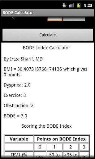 BODE Calculator