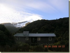After 5.5 hours of trodding with heavy backpacks, we reached Holly Hut, with great views of the Naki. It has some basic mattress and fireplace. But we couldn't start any fire because we don't have fuel.