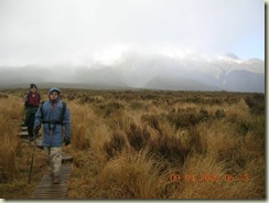 Boardways along the wet track