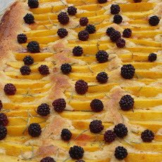 Sweet Summer Peach, Almond and Rosemary Honey Tart