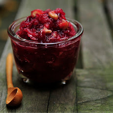Pear, Brandy and Walnut Cranberry Sauce