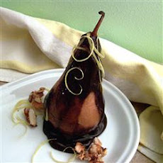 Pears in Chocolate Sauce