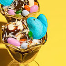 Hot Fudge Easter Sundaes