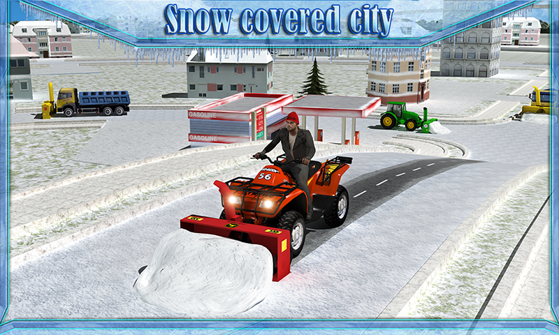 Android application Snow Blower Truck Simulator 3D screenshort