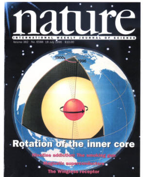 宋晓东通过研究穿过地核的地震波，推断出内核旋转速度要比外核快-Nature