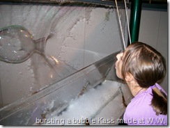 Kassity in the bubbles room... at Wonder Works