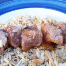 Apricot Glazed Pork Kabobs