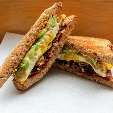 Grilled Cheddar, Bacon, and Avocado Sandwiches