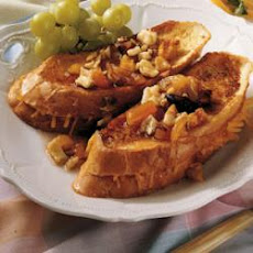 Cheddar French Toast with Dried Fruit Syrup