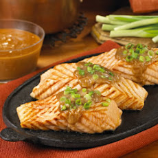 Grilled Salmon with Peanut Hoisin Sauce