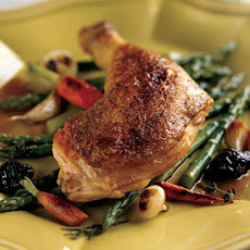 Chicken in Riesling with Prunes and Cabbage