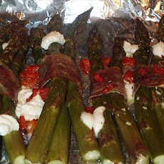 Asparagus Bundles With Prosciutto & Goat Cheese