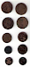 Monedas Lote 10 Monedas De 1800