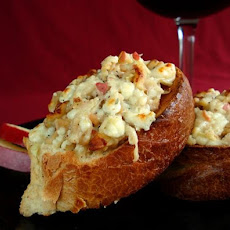 Blue Cheese, Walnut and Apple on Toast
