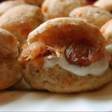 Sharp Old Cheddar Scones With Smoked Salmon
