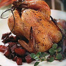 Cornish Game Hens with Pancetta, Juniper Berries and Beets