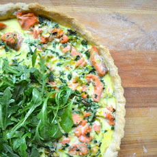 Arugula, Salmon, and Leek Tart
