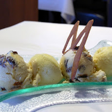Frozen Yogurt With Rum-Raisin Sauce