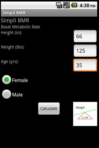 Simpli Basal Metabolic Rate