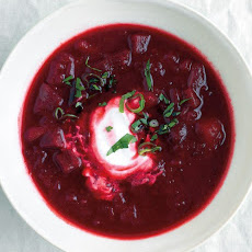 Roasted Beet and Potato Borscht