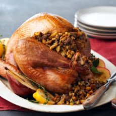 Roast Vermont Turkey with Giblet Gravy and Sausage and Sage Dressing, for Thanksgiving