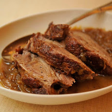 Cider-Braised Pork Shoulder with Caramelized Onion and Apple Confit
