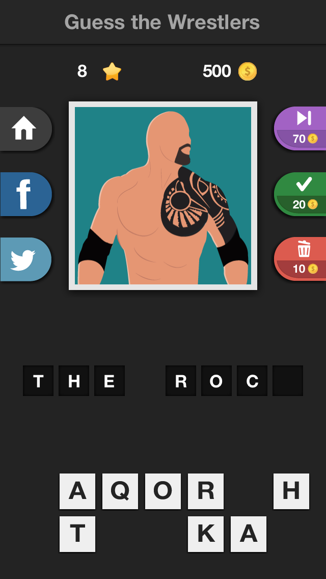 Android application Icontrivia : Wrestlers screenshort