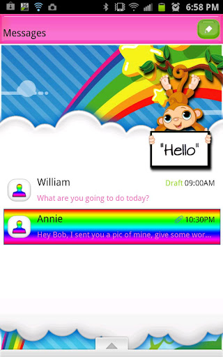 【免費個人化App】GO SMS THEME|RainbowSkyMonkey-APP點子