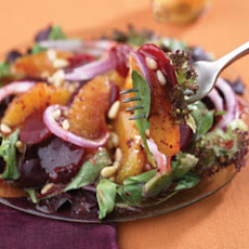 Berry, Beet & Orange Salad On Baby Greens
