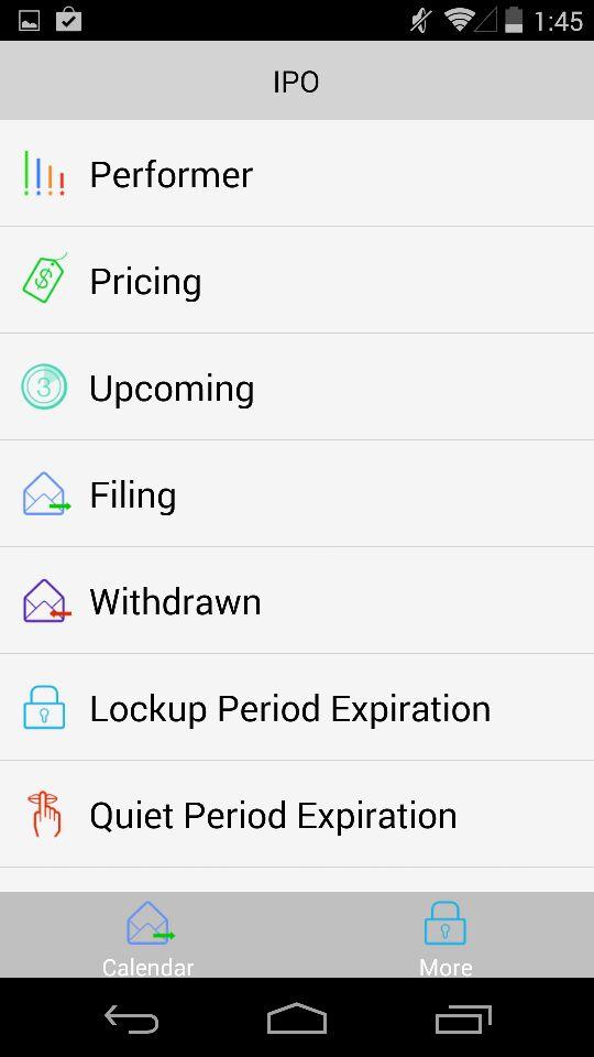 Android application IPOStar:IPO Calendar, Research screenshort