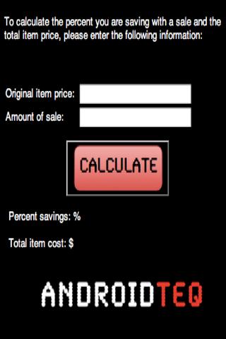 AndroidTeq Sale Calculator