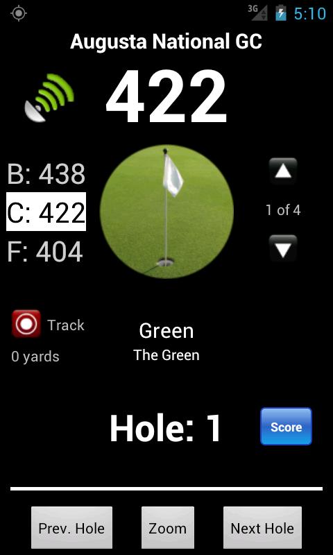 Android application Skydroid - Golf GPS Scorecard screenshort